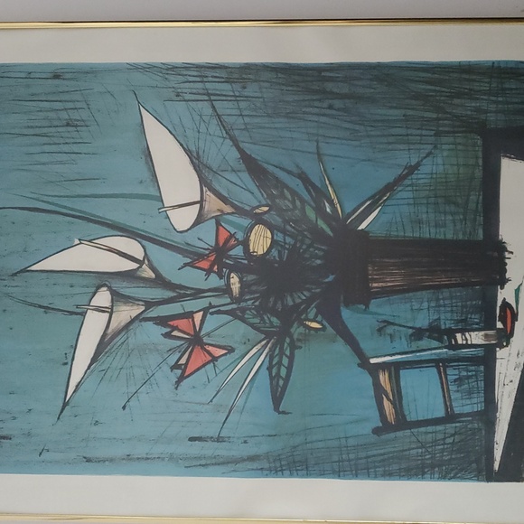 V Beffa Signed numbered Lithograph Flowers - Picture 3 of 12